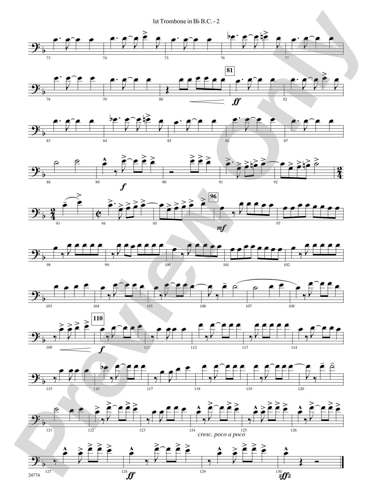 The Magnificent Seven: (wp) 1st B-flat Trombone B.C.
