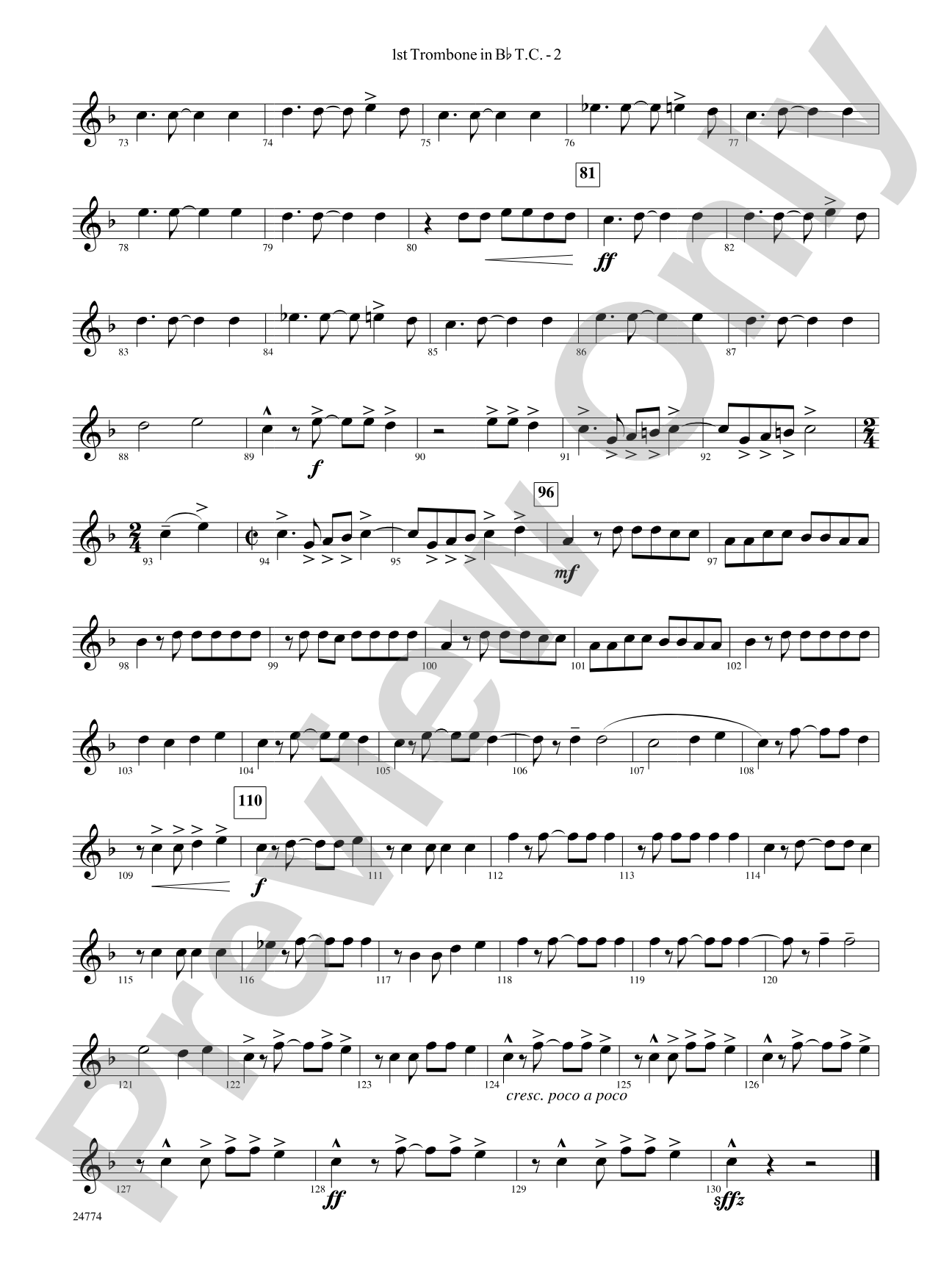 The Magnificent Seven: (wp) 1st B-flat Trombone T.C.