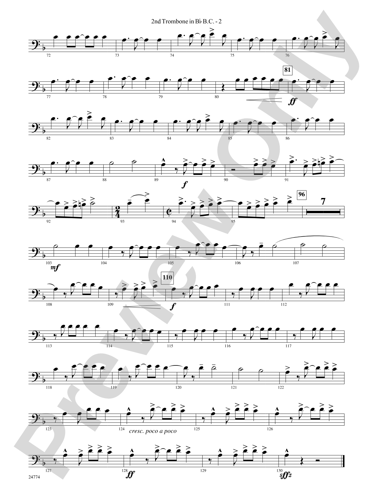 The Magnificent Seven: (wp) 2nd B-flat Trombone B.C.