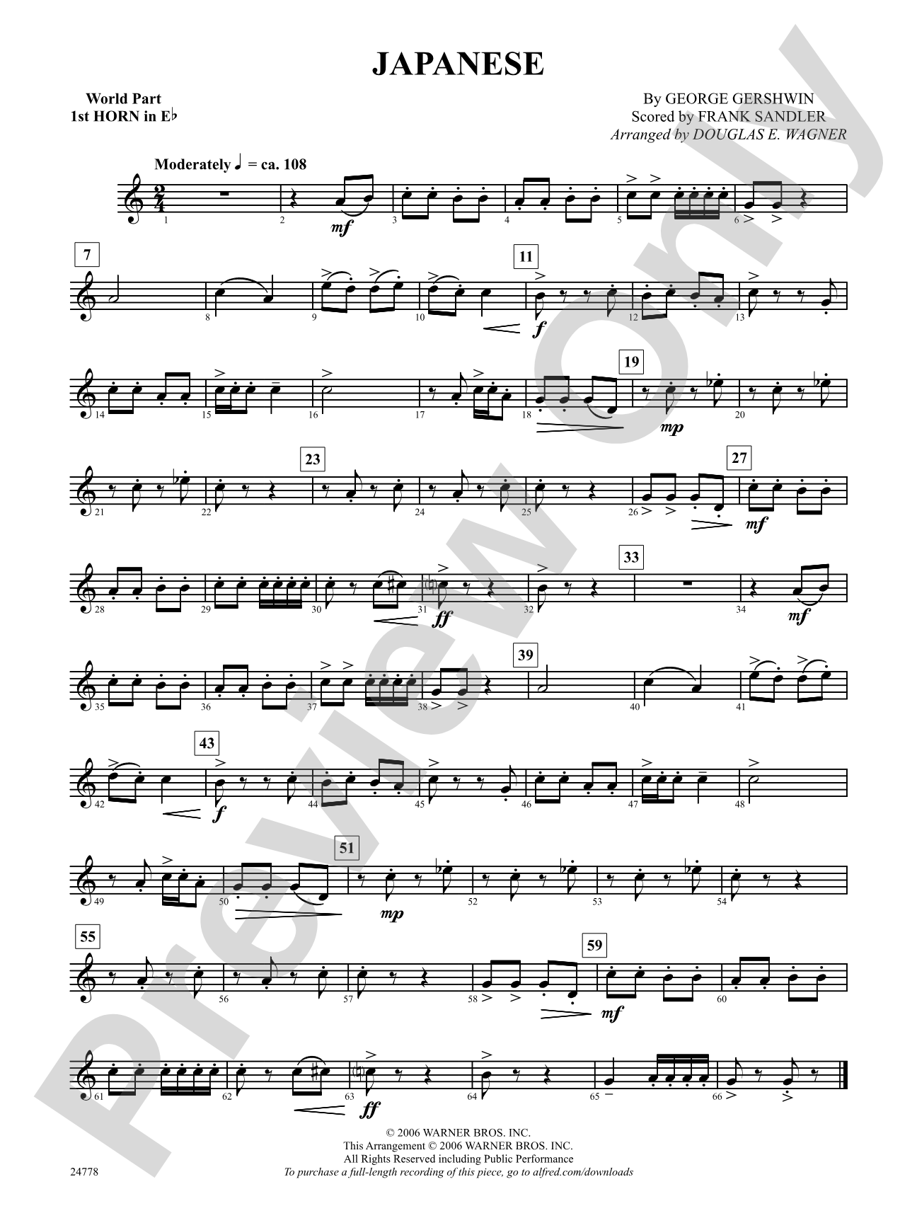 Japanese: (wp) 1st Horn in E-flat