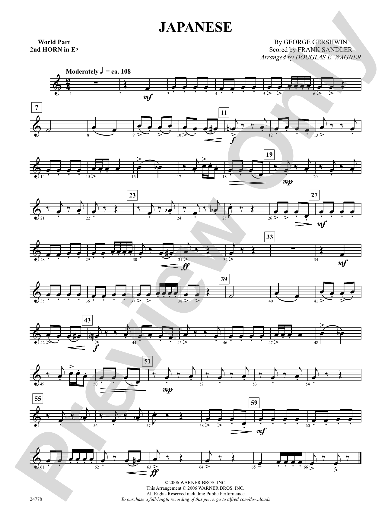 Japanese: (wp) 2nd Horn in E-flat