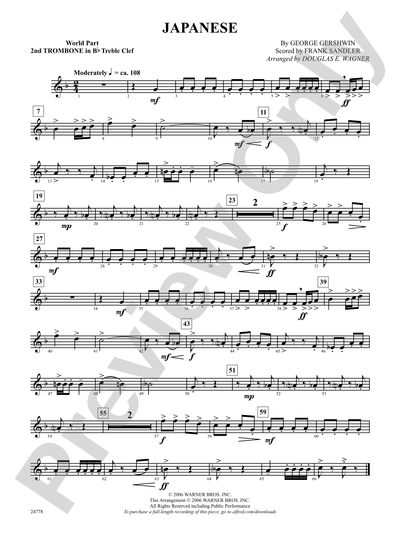 Japanese: (wp) 2nd B-flat Trombone T.C.