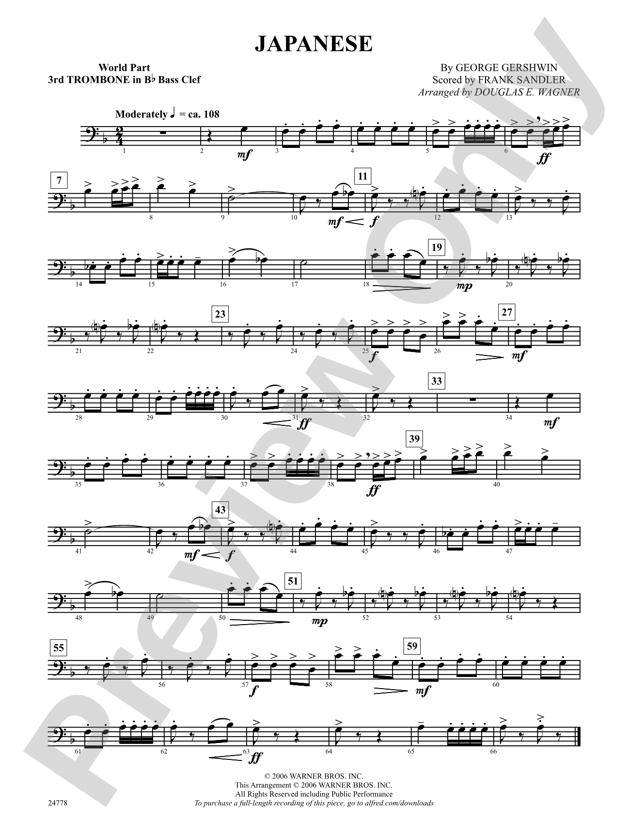 Japanese: (wp) 3rd B-flat Trombone B.C.