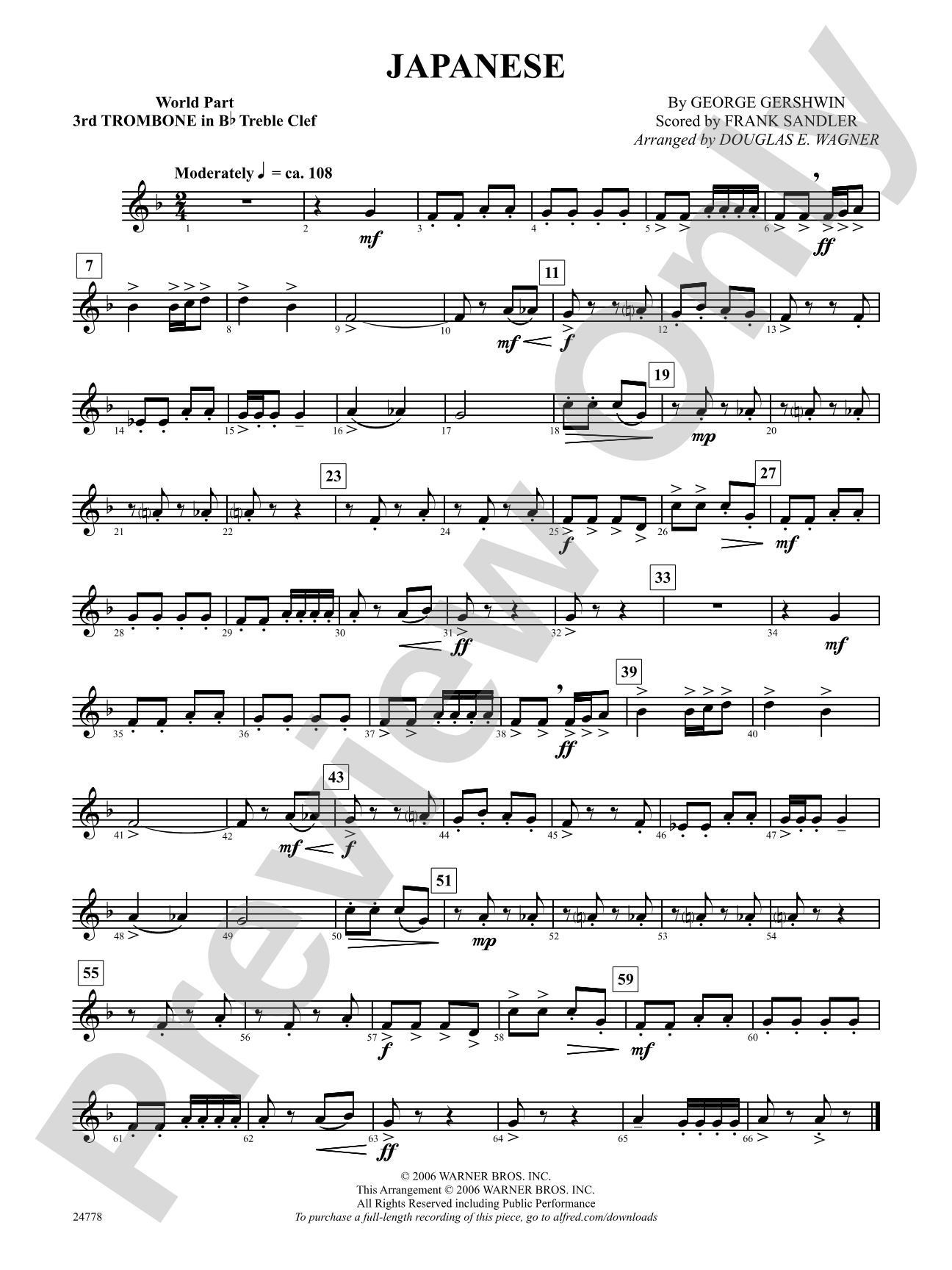 Japanese: (wp) 3rd B-flat Trombone T.C.