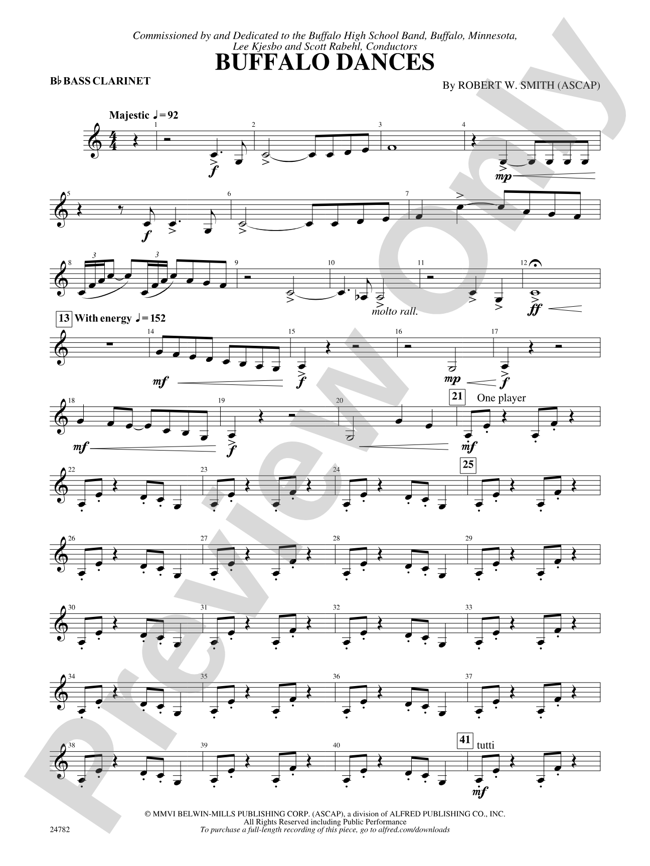 Buffalo Dances: B-flat Bass Clarinet