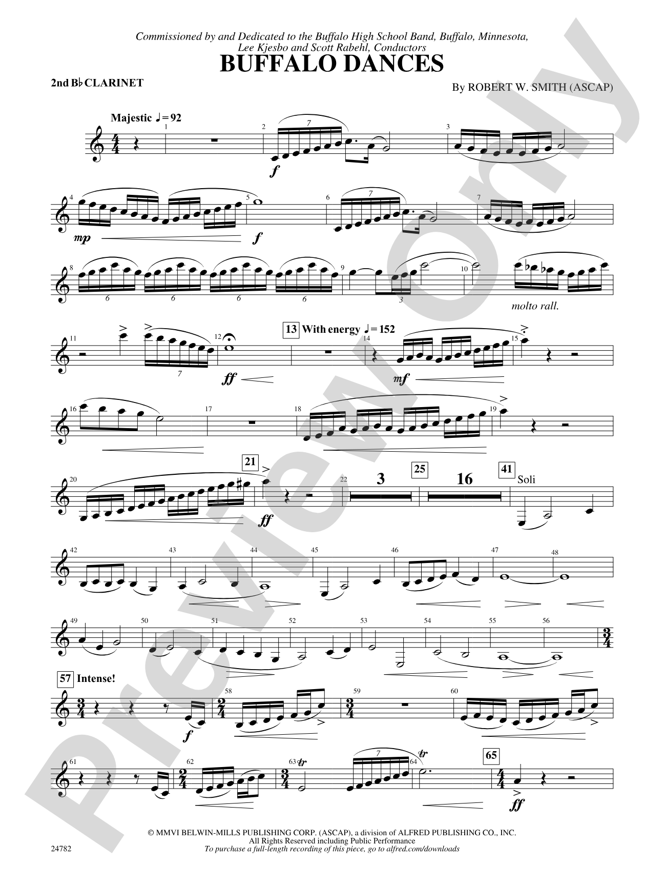 Buffalo Dances: 2nd B-flat Clarinet
