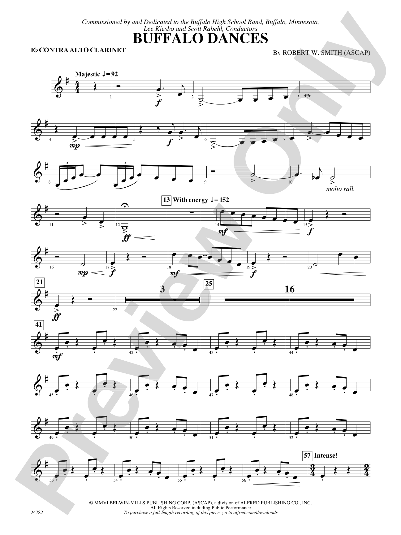 Buffalo Dances: E-flat Contra-Alto Clarinet