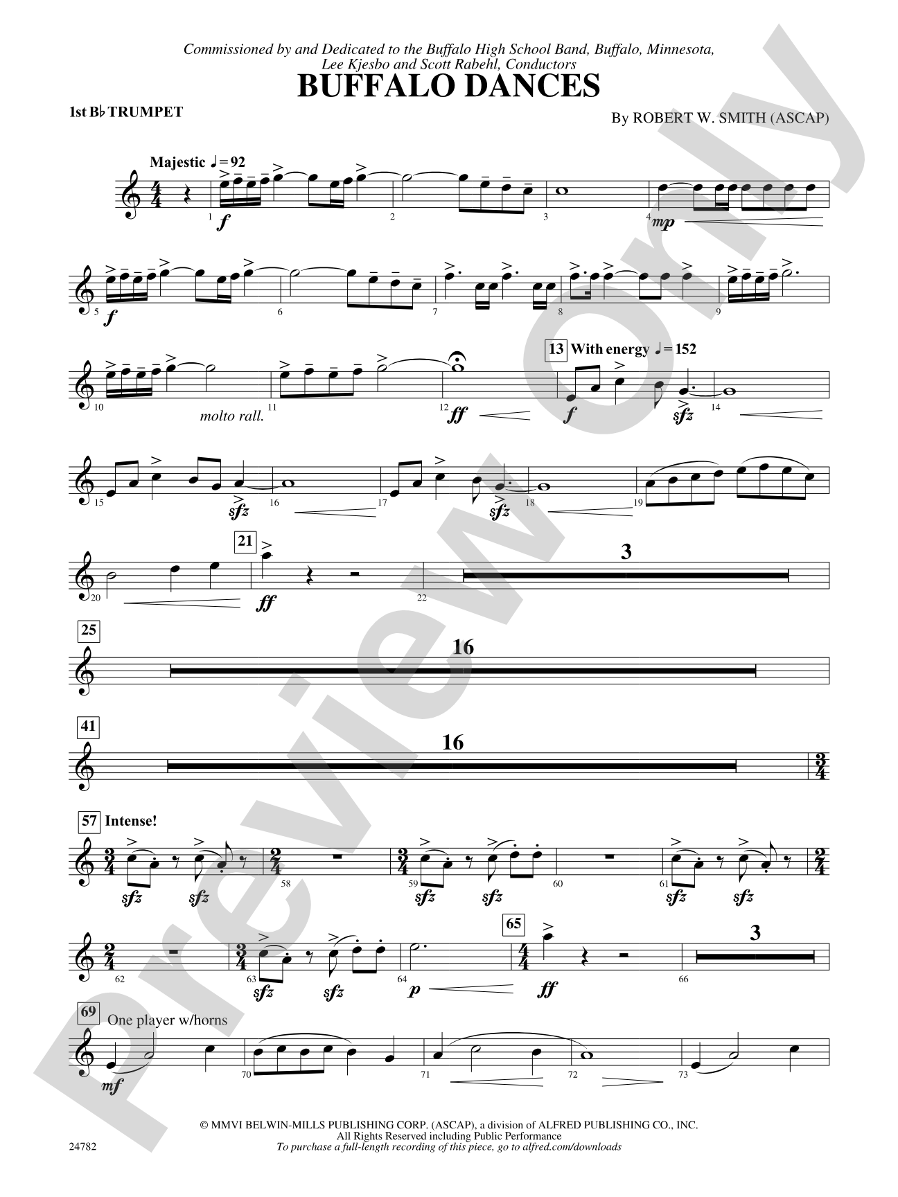 Buffalo Dances: 1st B-flat Trumpet