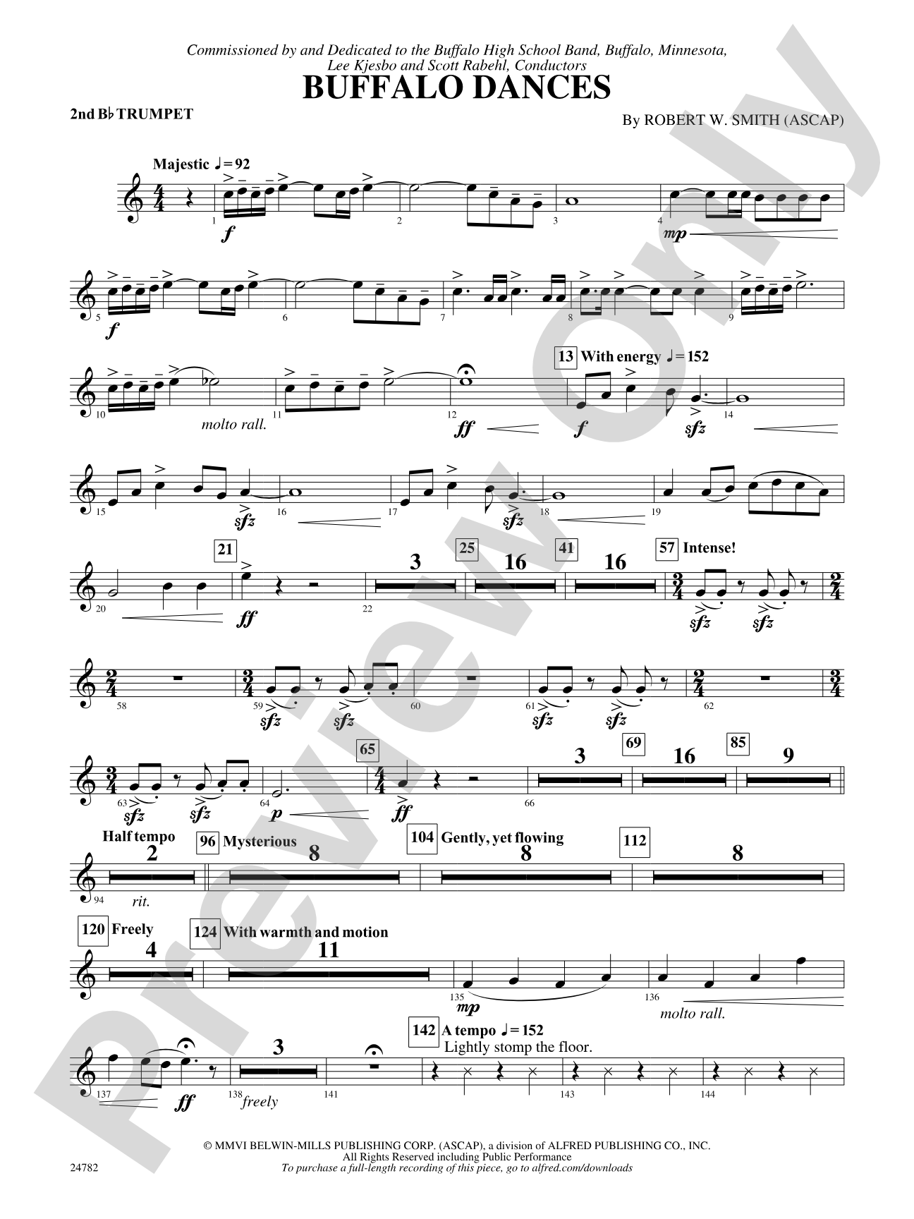 Buffalo Dances: 2nd B-flat Trumpet
