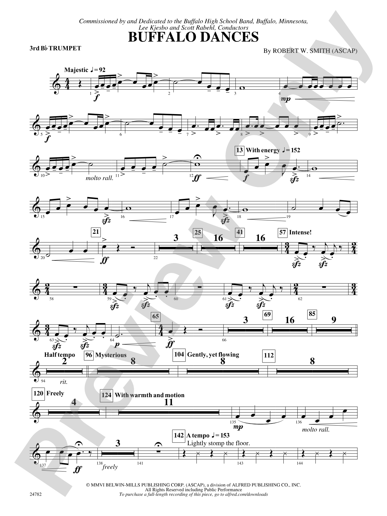 Buffalo Dances: 3rd B-flat Trumpet