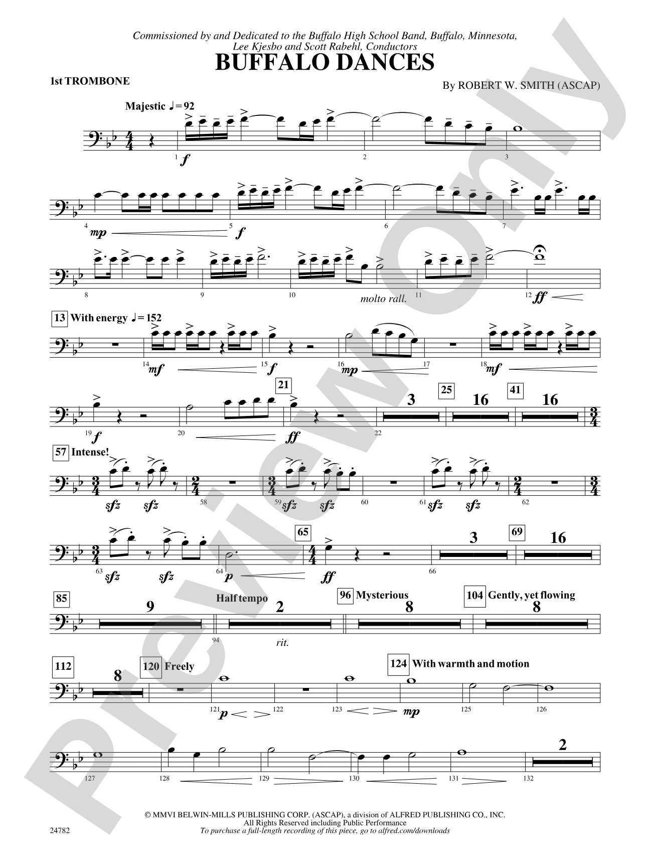 Buffalo Dances: 1st Trombone