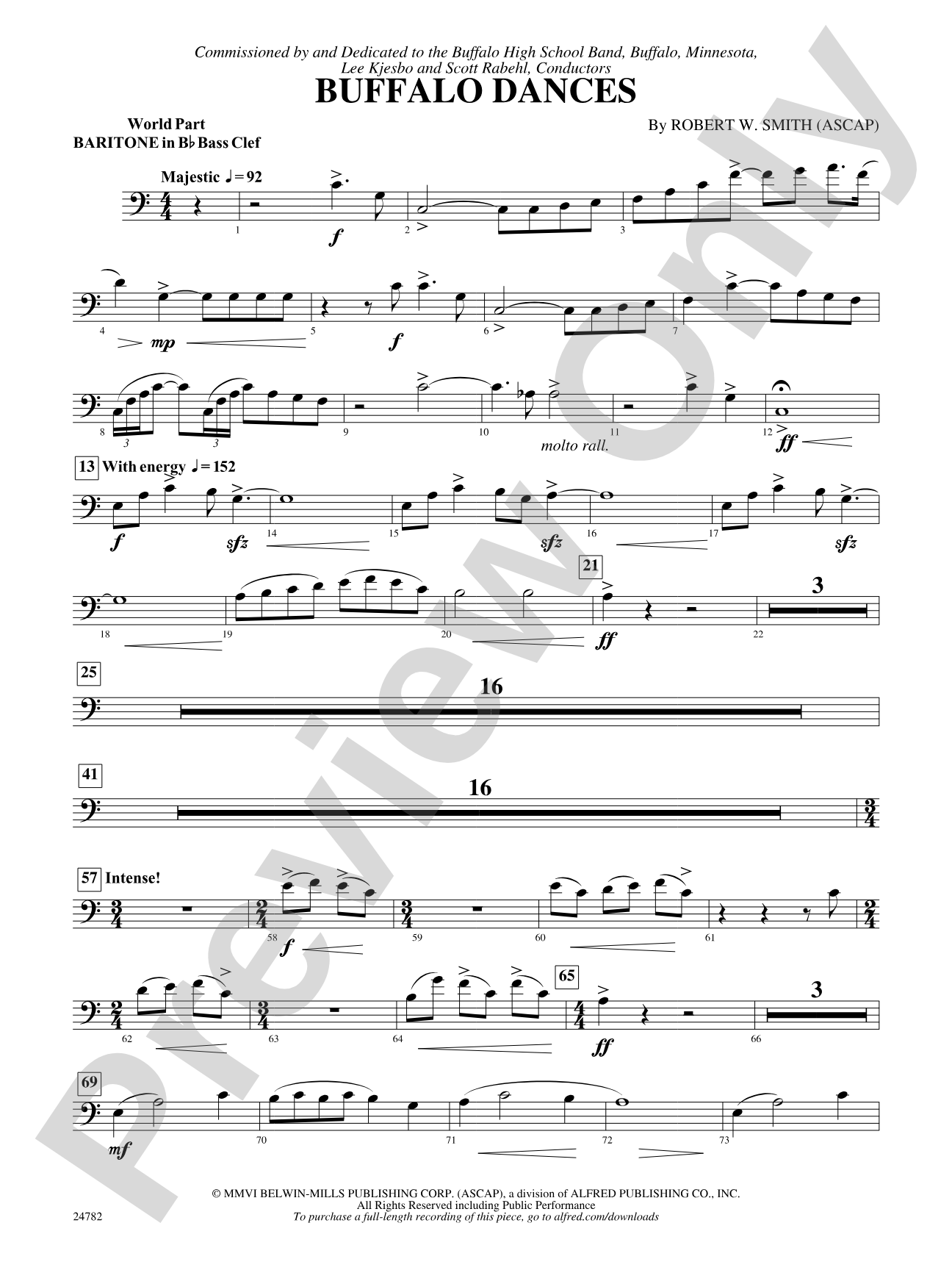 Buffalo Dances: (wp) B-flat Baritone B.C.