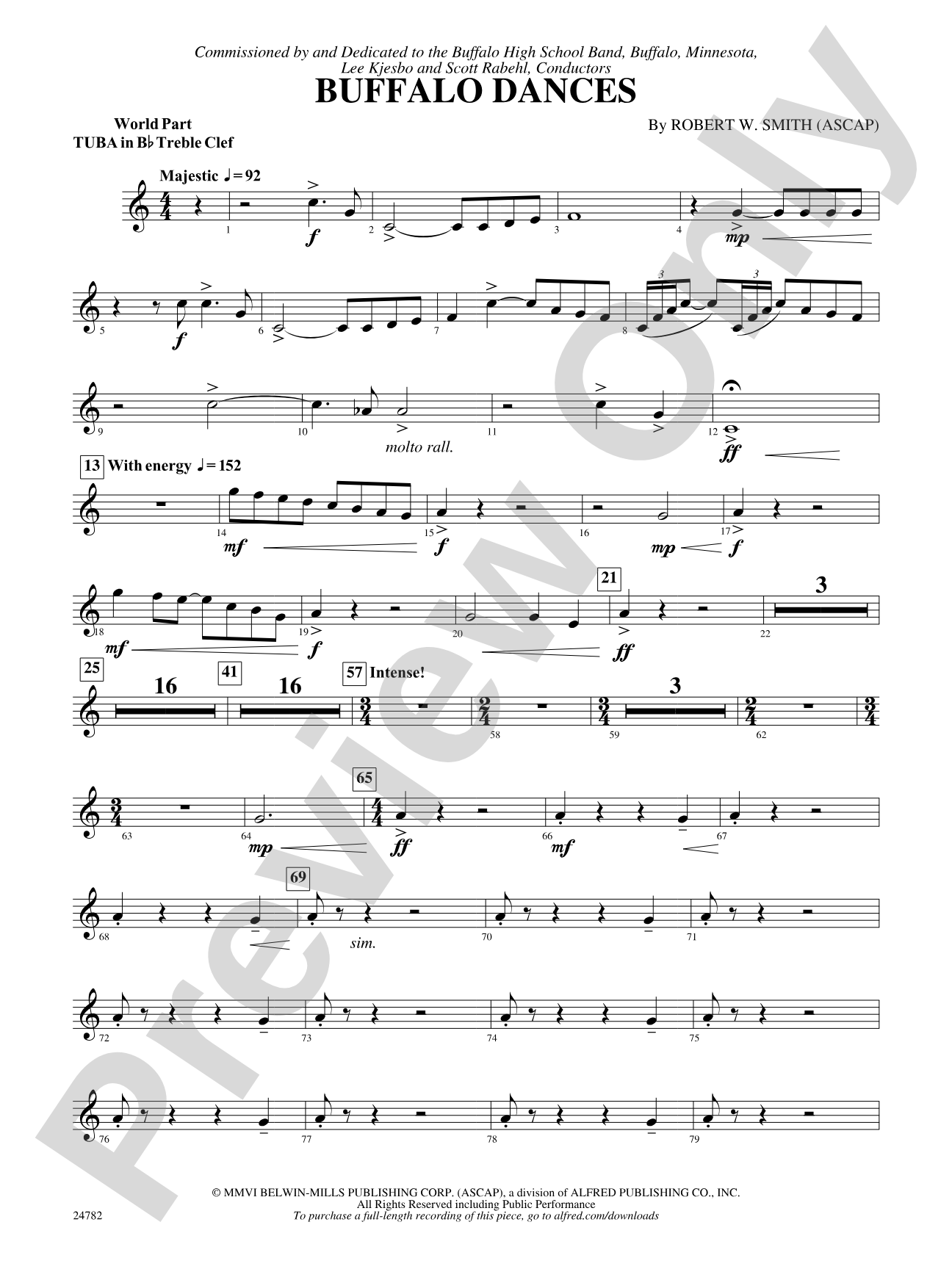 Buffalo Dances: (wp) B-flat Tuba T.C.