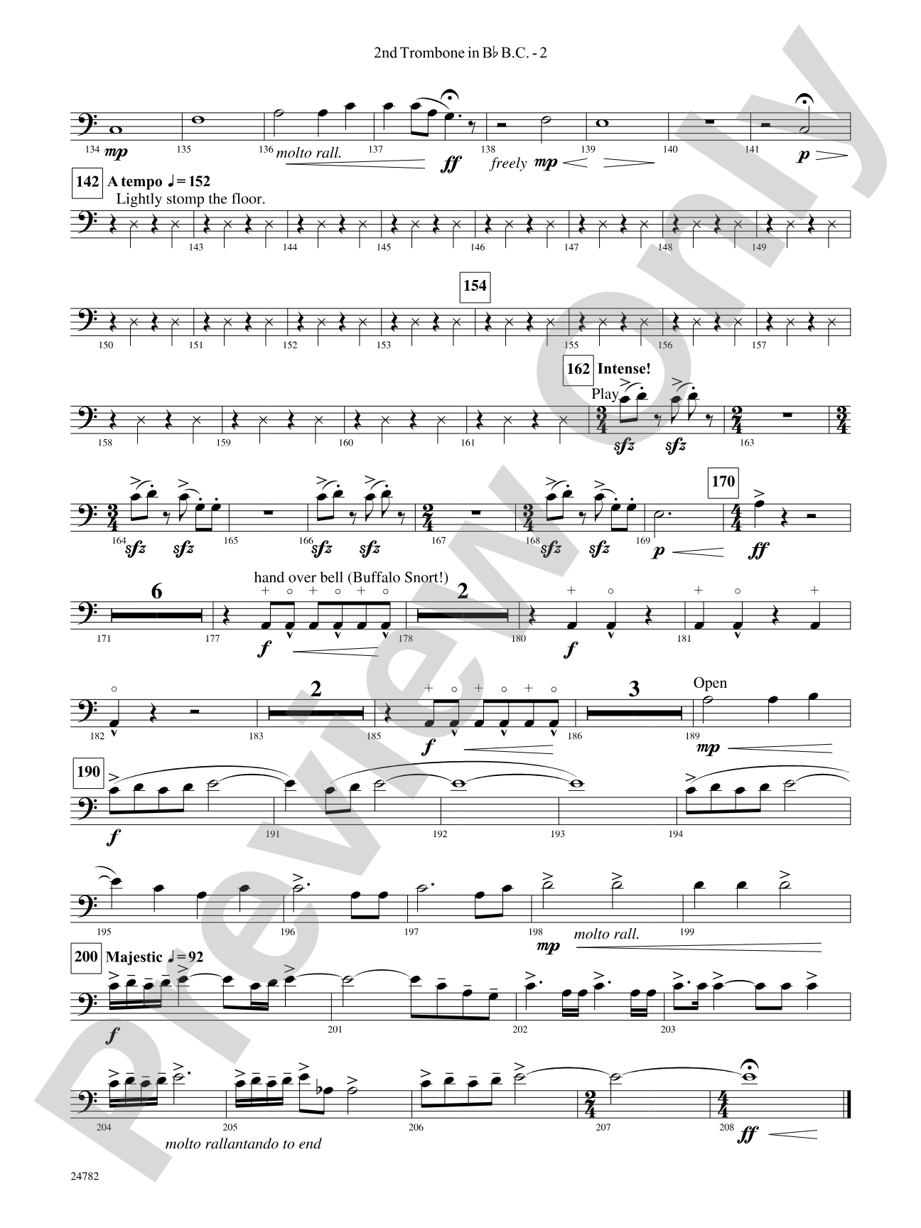 Buffalo Dances: (wp) 2nd B-flat Trombone B.C.