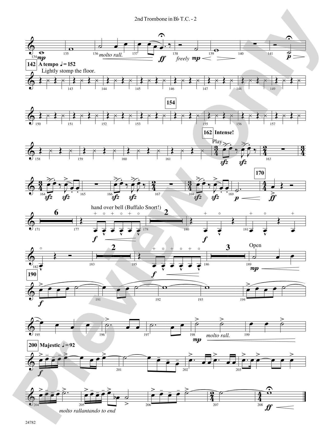 Buffalo Dances: (wp) 2nd B-flat Trombone T.C.