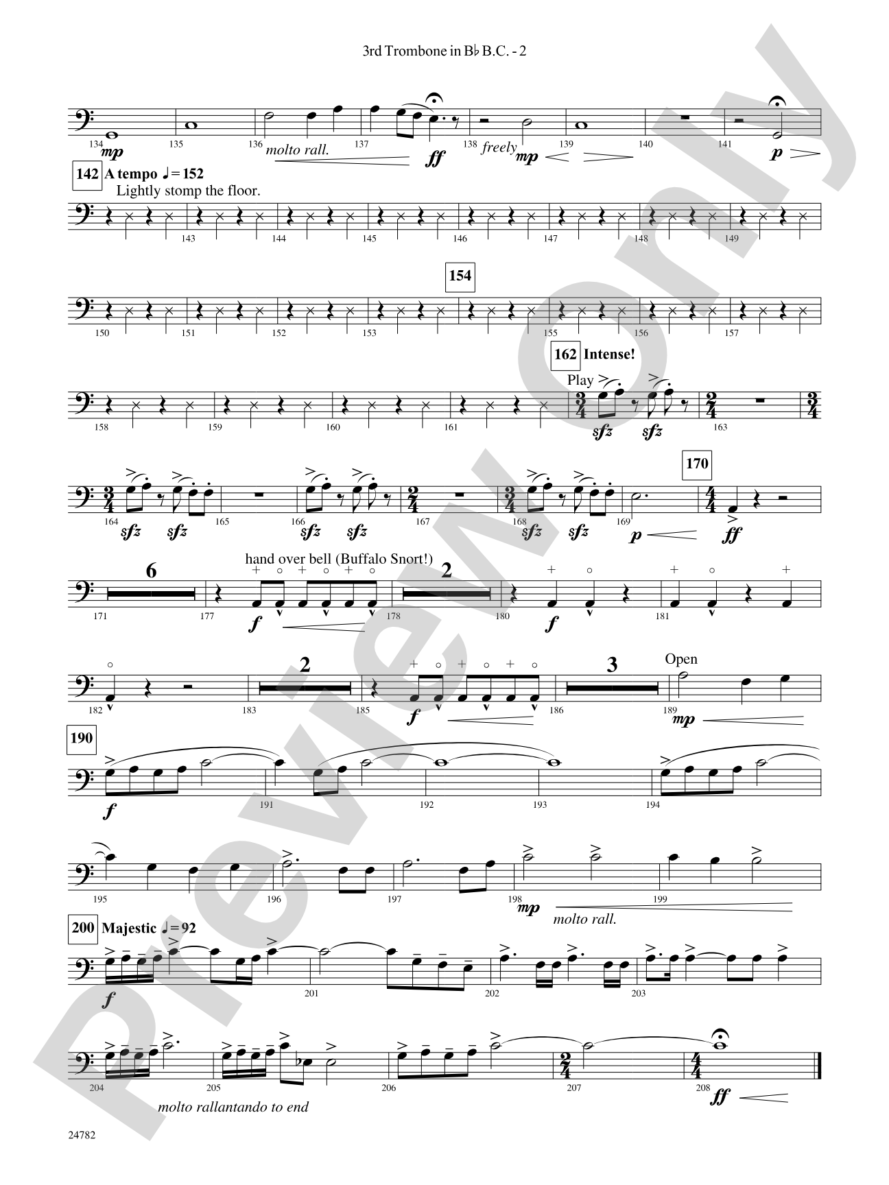 Buffalo Dances: (wp) 3rd B-flat Trombone B.C.