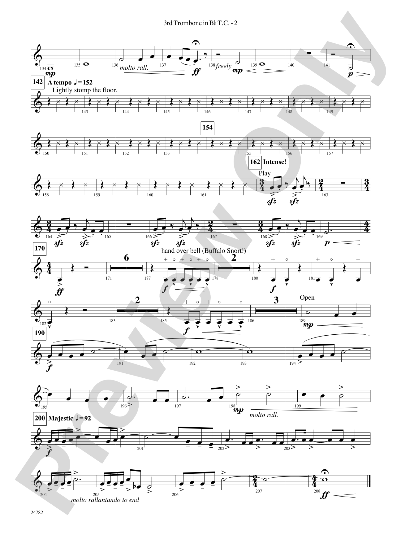 Buffalo Dances: (wp) 3rd B-flat Trombone T.C.