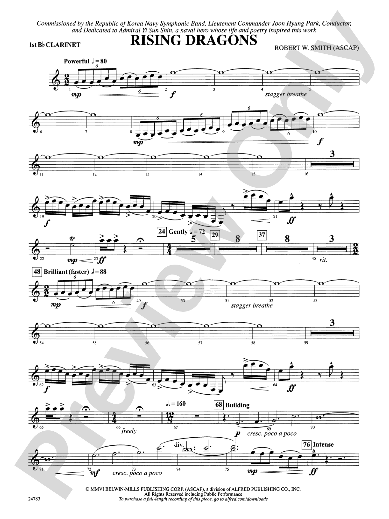 Rising Dragons: 1st B-flat Clarinet