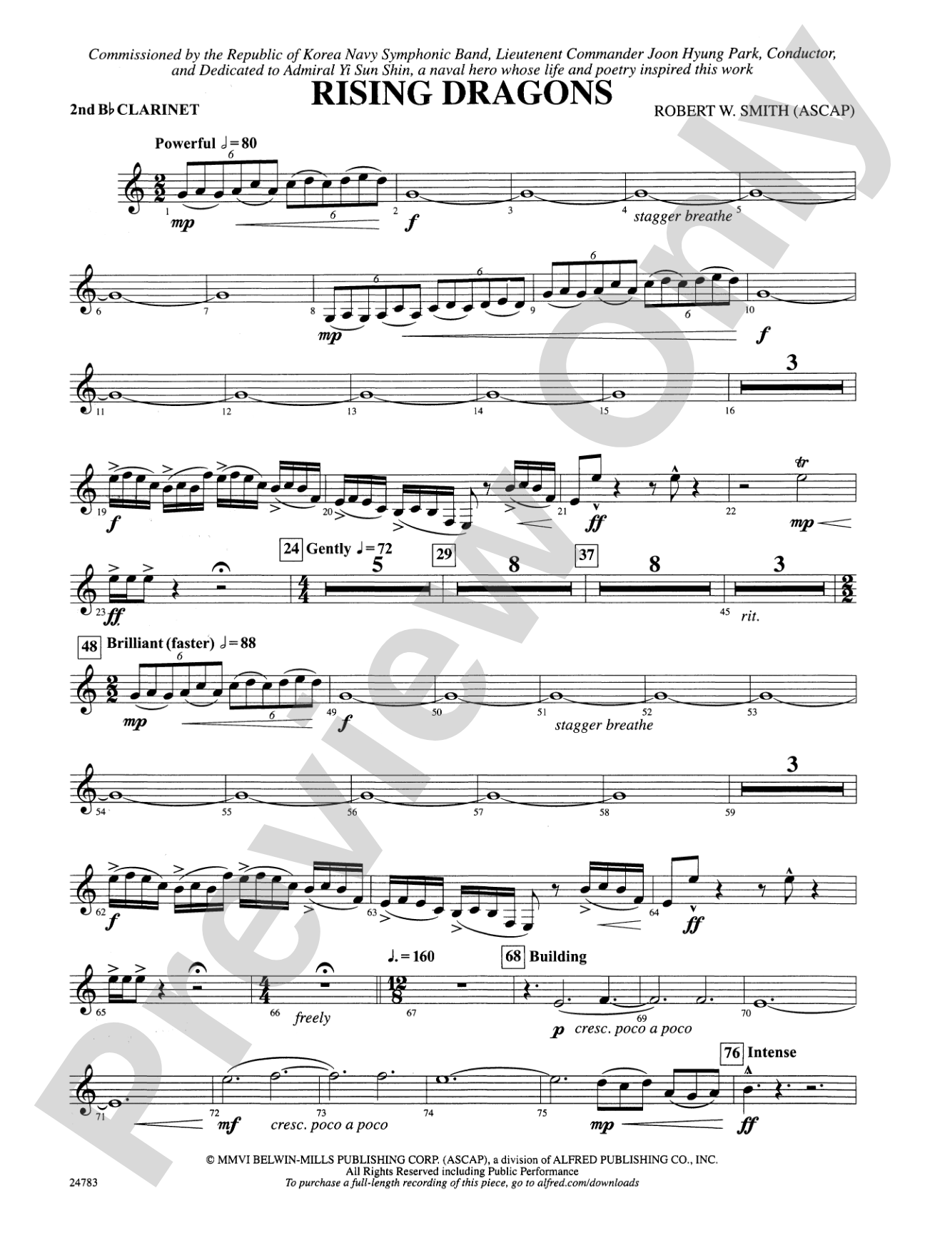 Rising Dragons: 2nd B-flat Clarinet