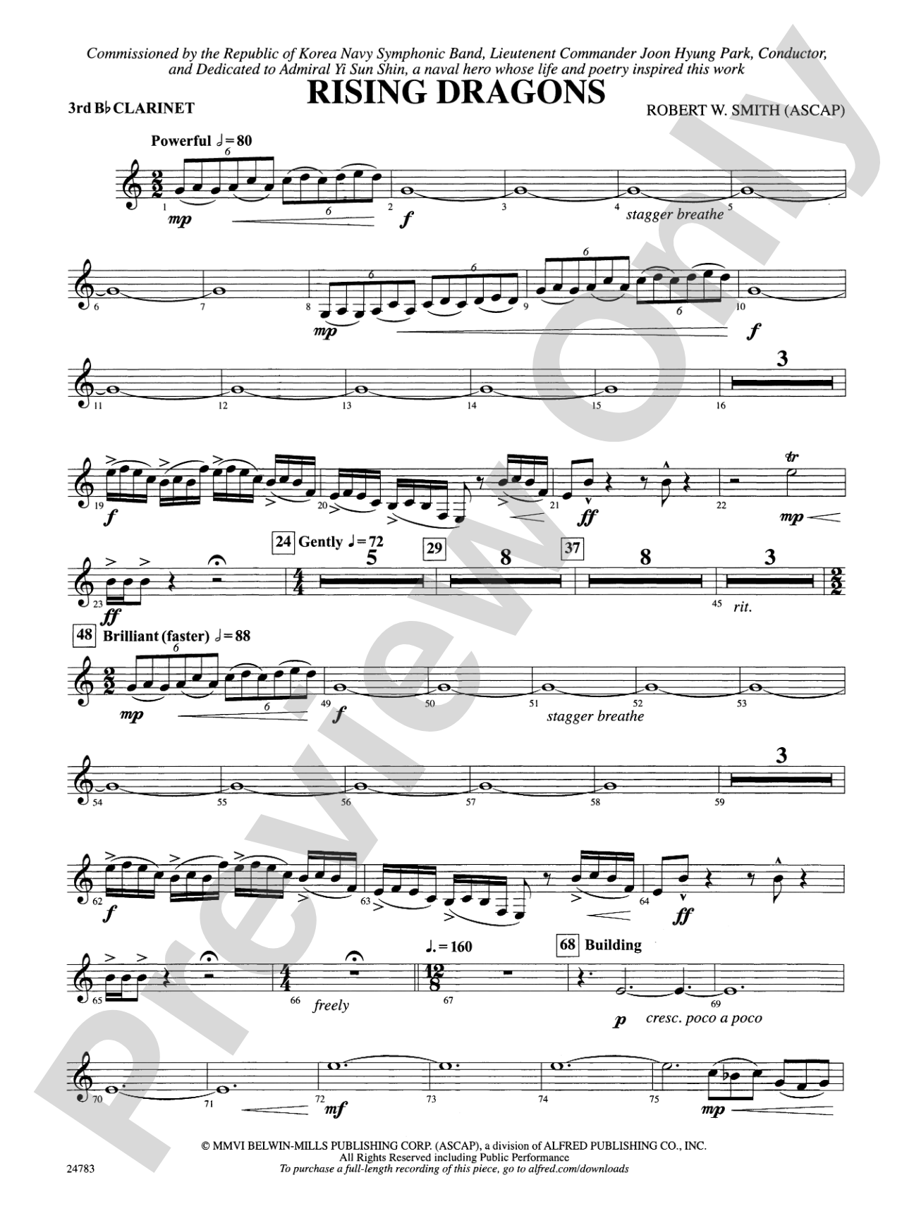 Rising Dragons: 3rd B-flat Clarinet