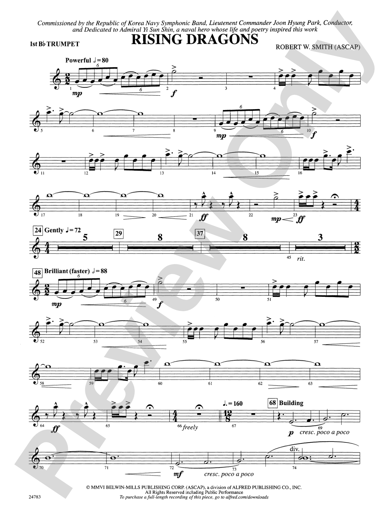 Rising Dragons: 1st B-flat Trumpet