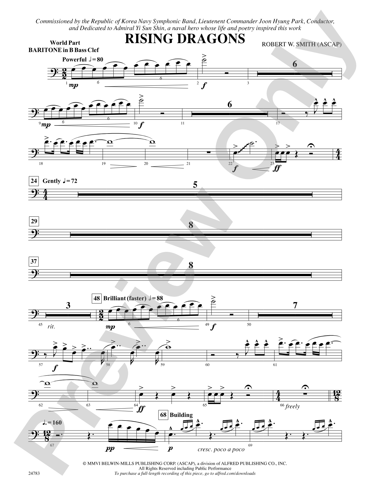 Rising Dragons: (wp) Bb Baritone B.C. 1