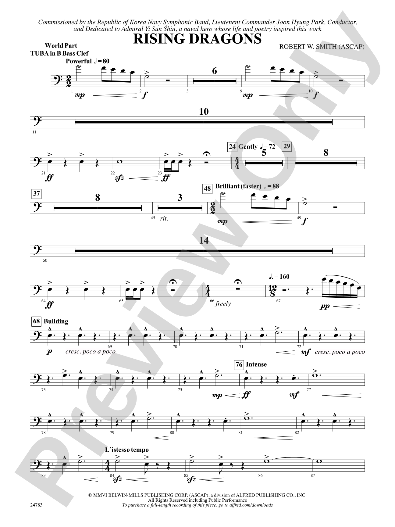 Rising Dragons: (wp) B-flat Tuba B.C.