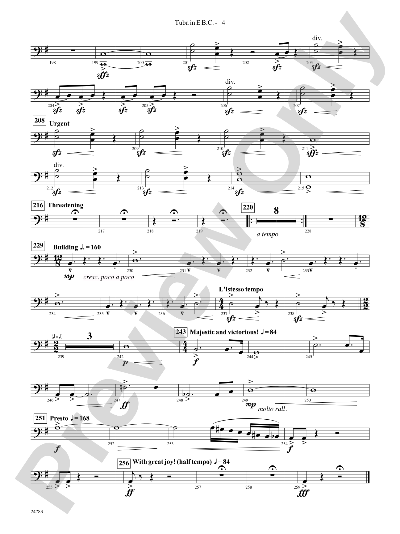 Rising Dragons: (wp) E-flat Tuba B.C.