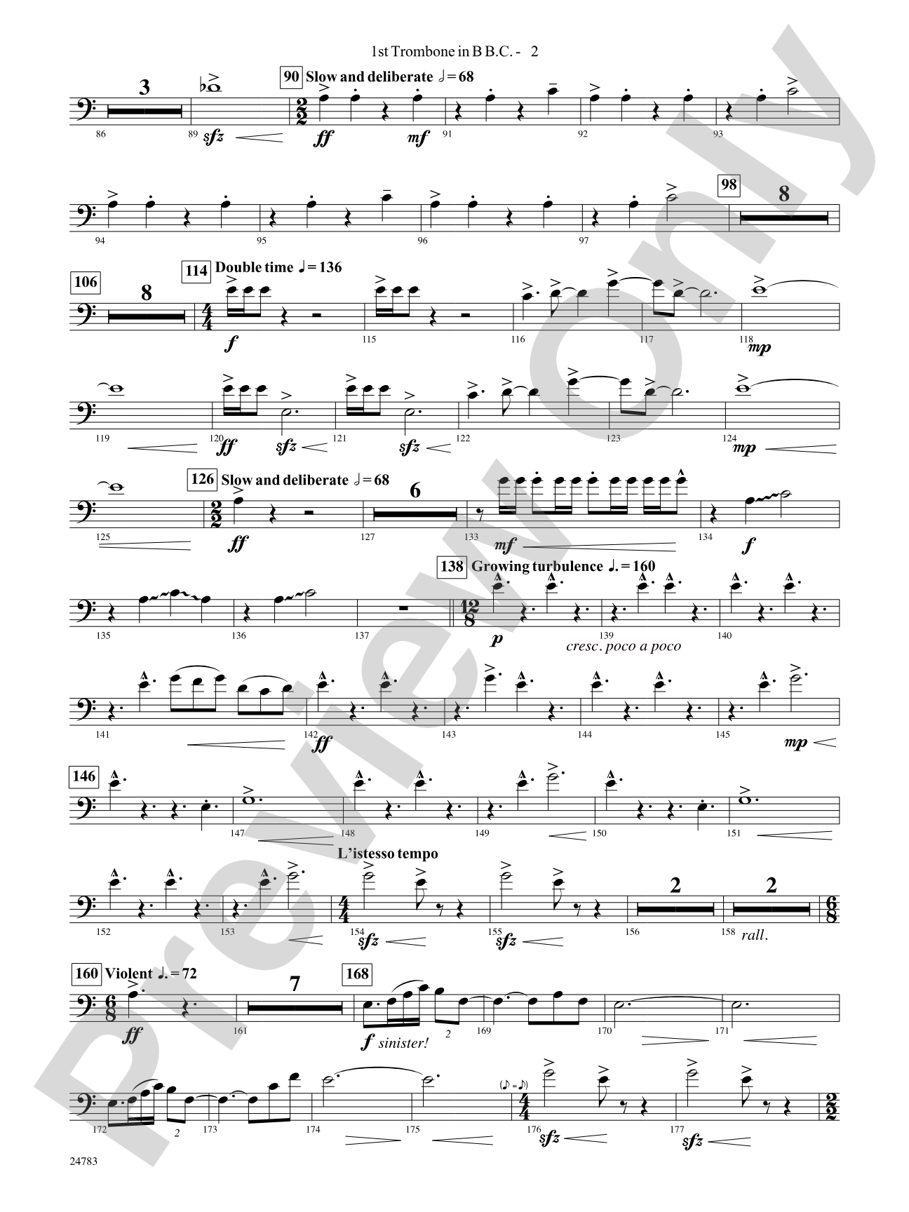 Rising Dragons: (wp) 1st B-flat Trombone B.C.