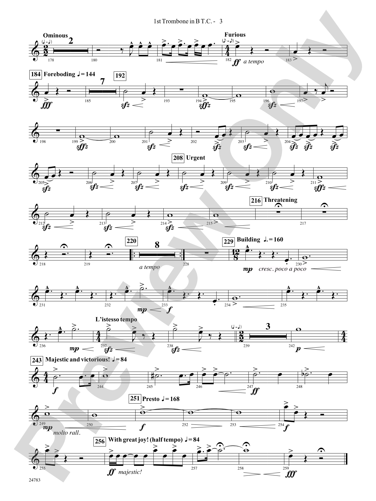 Rising Dragons: (wp) 1st B-flat Trombone T.C.
