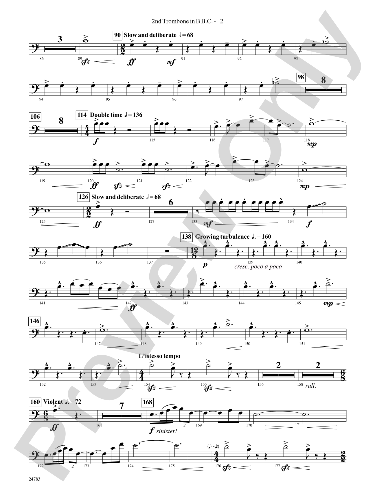 Rising Dragons: (wp) 2nd B-flat Trombone B.C.