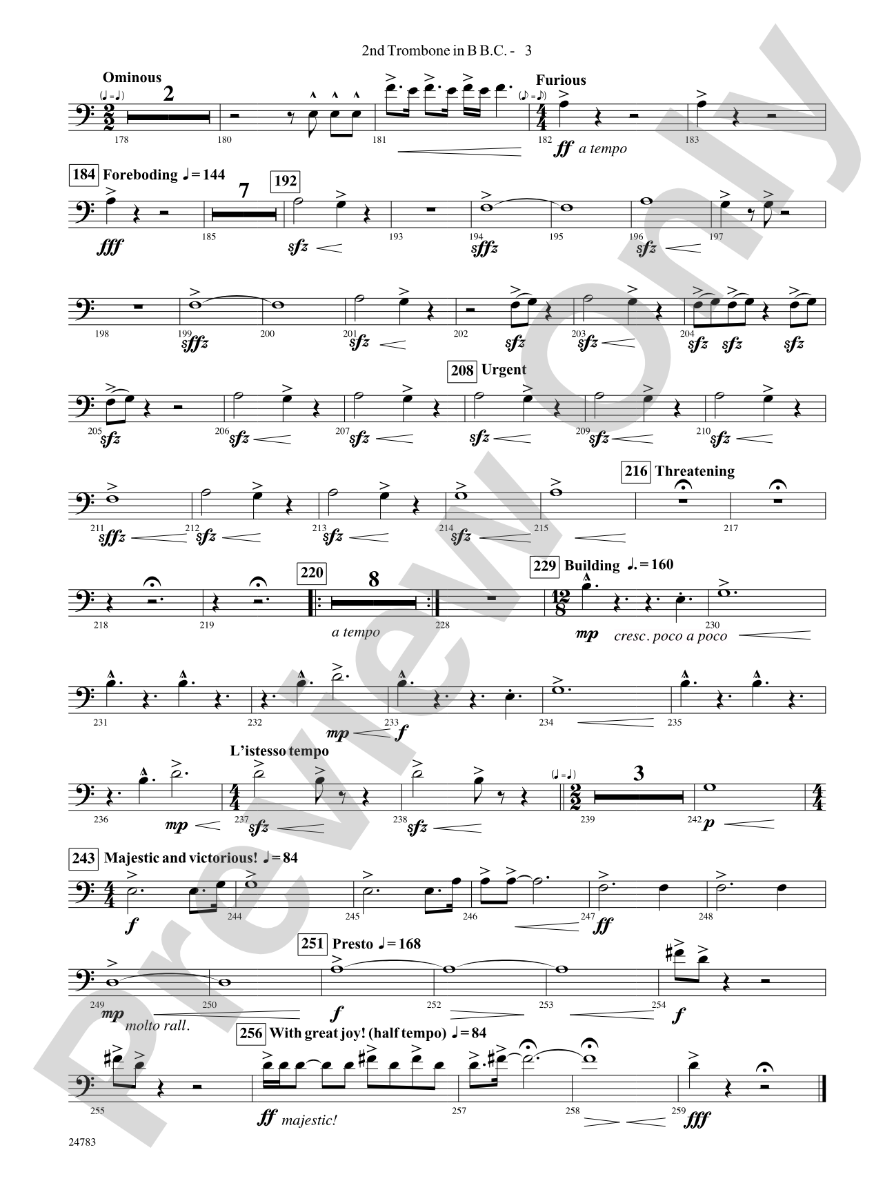 Rising Dragons: (wp) 2nd B-flat Trombone B.C.