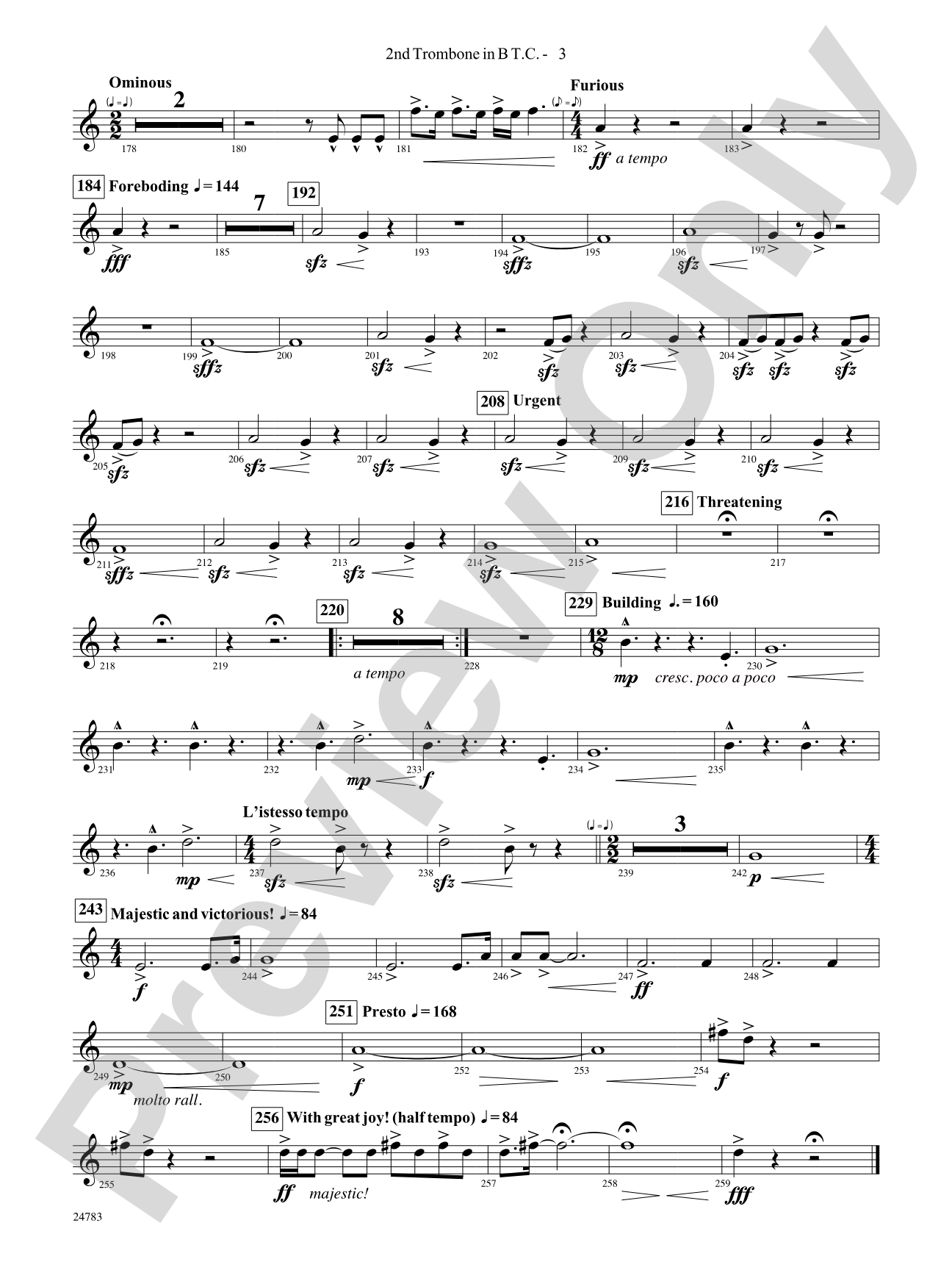 Rising Dragons: (wp) 2nd B-flat Trombone T.C.