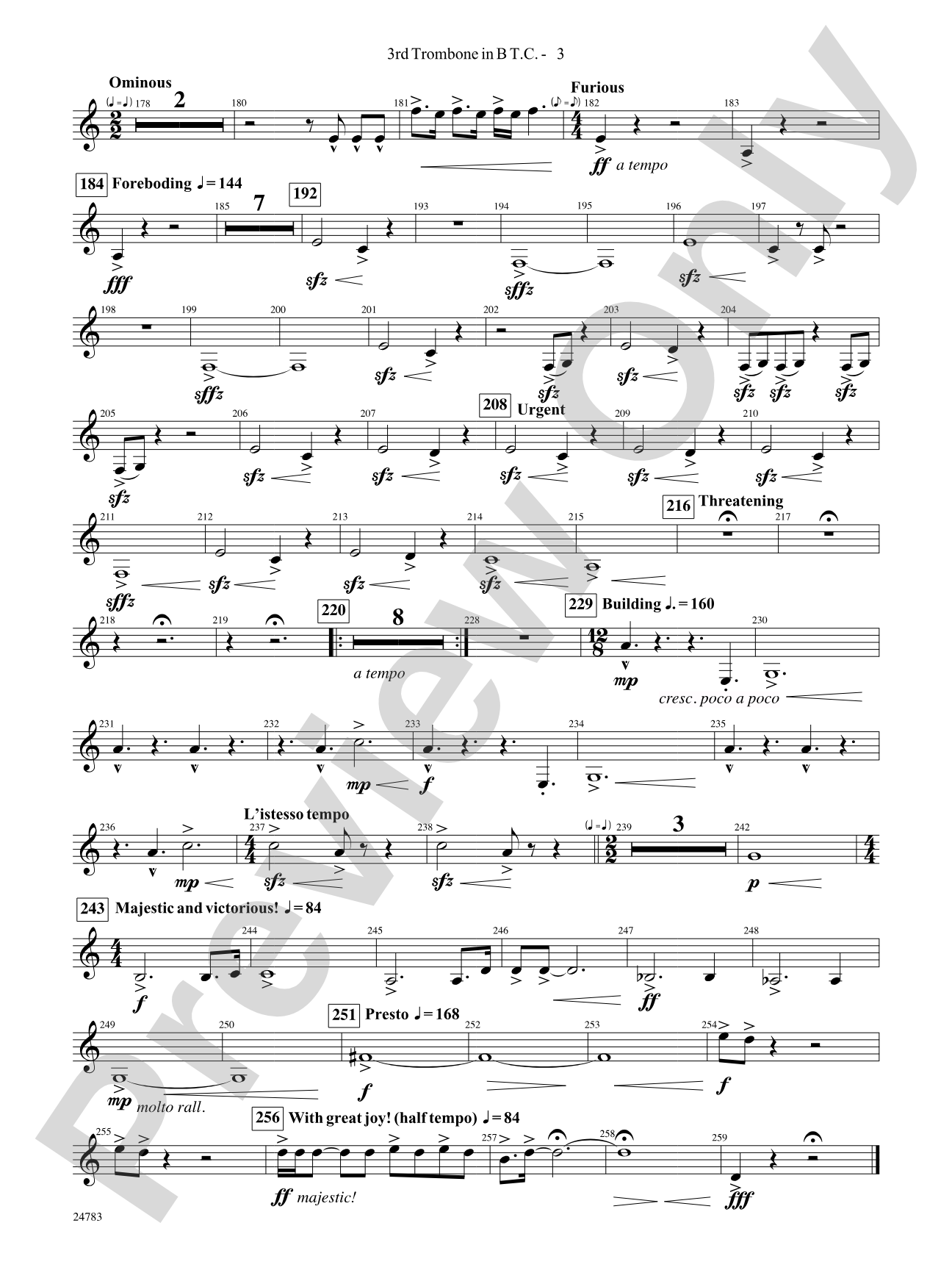 Rising Dragons: (wp) 3rd B-flat Trombone T.C.
