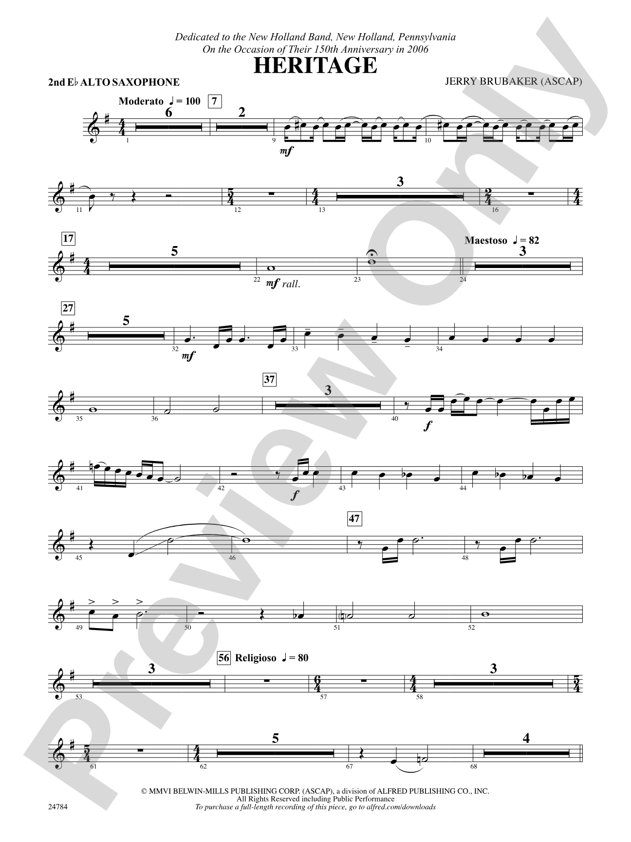 Heritage: 2nd E-flat Alto Saxophone