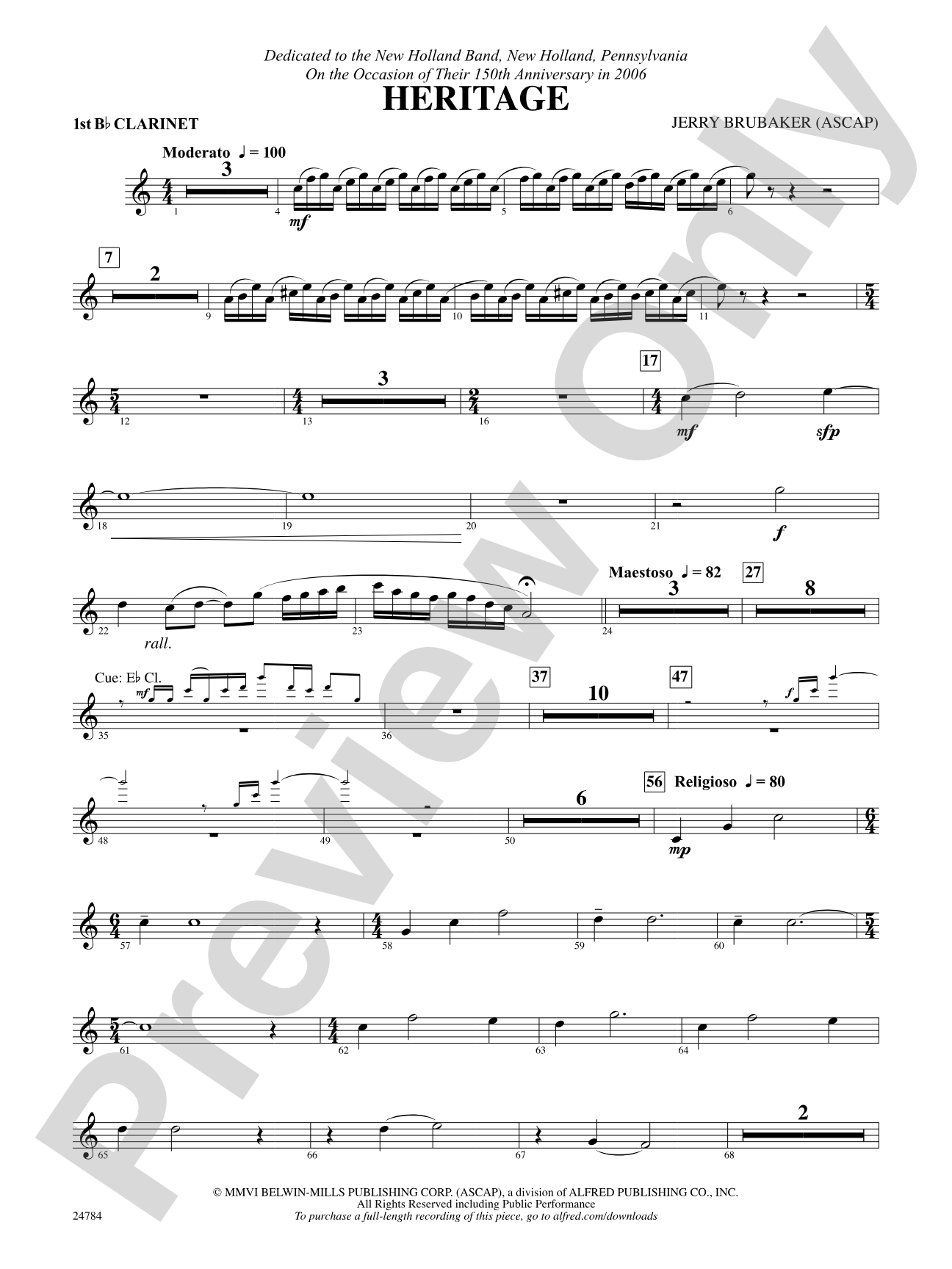Heritage: 1st B-flat Clarinet