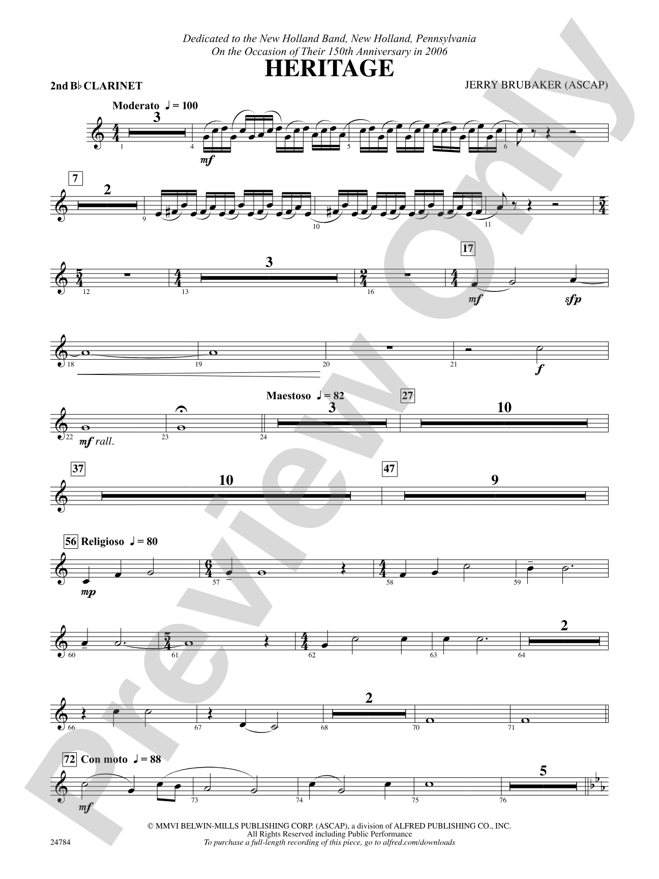 Heritage: 2nd B-flat Clarinet