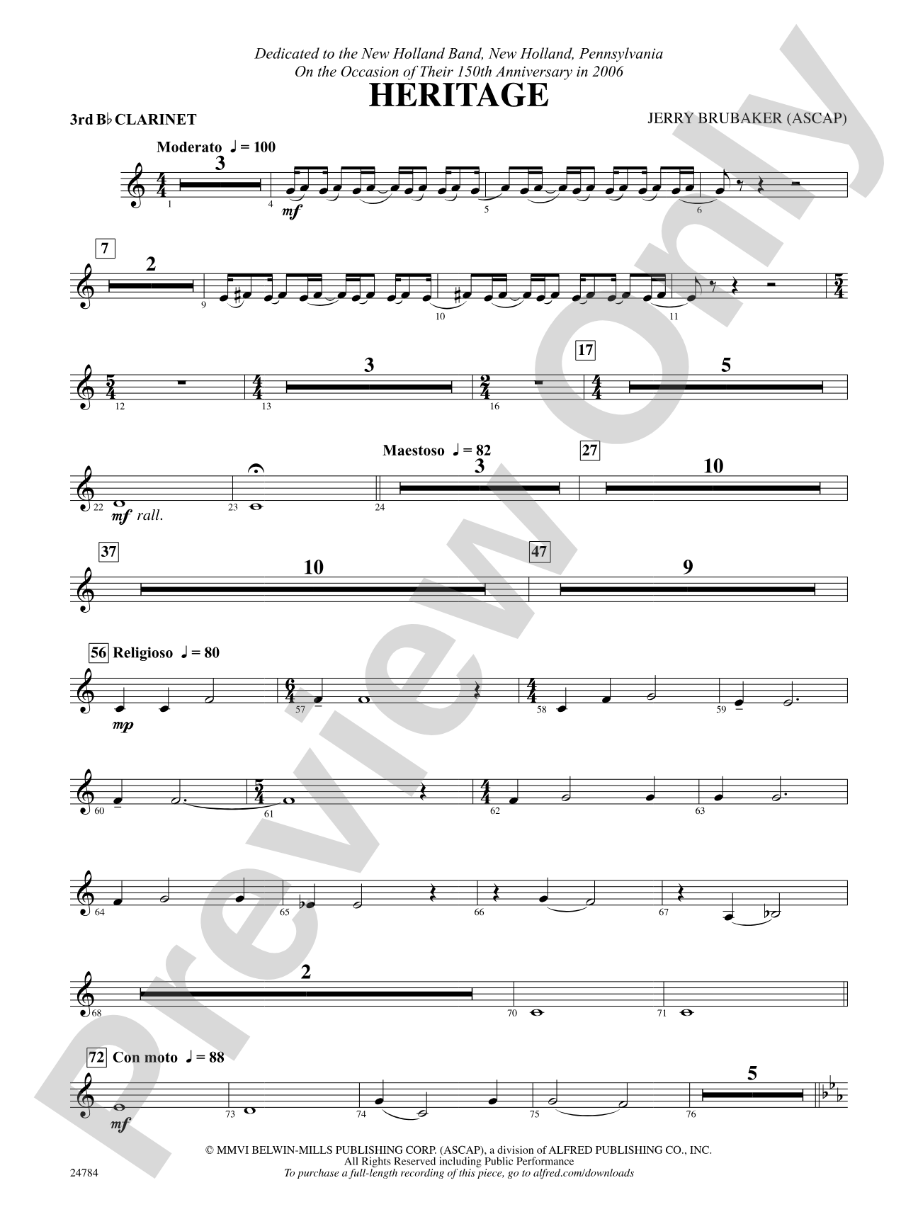 Heritage: 3rd B-flat Clarinet