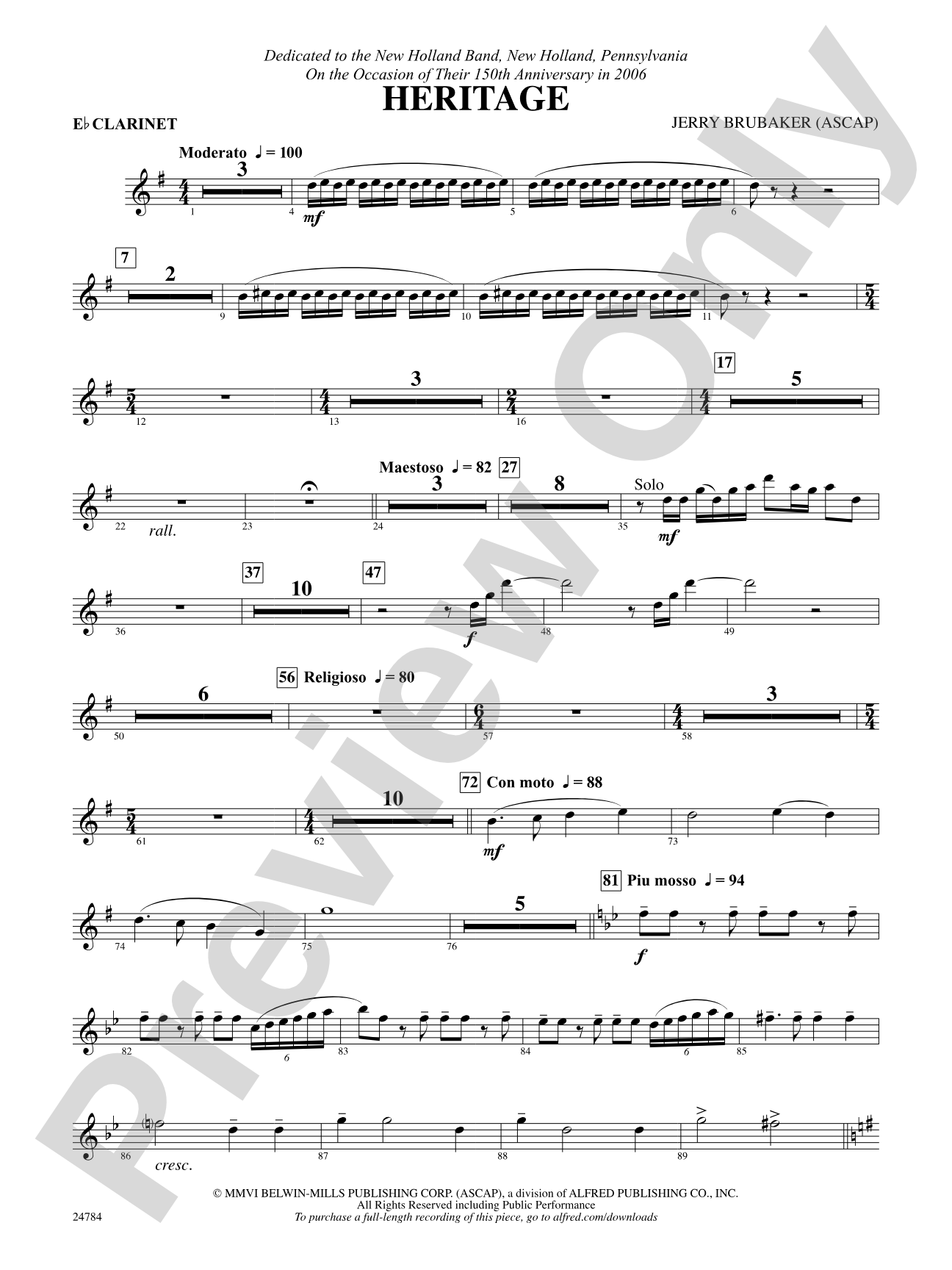 Heritage: E-flat Soprano Clarinet