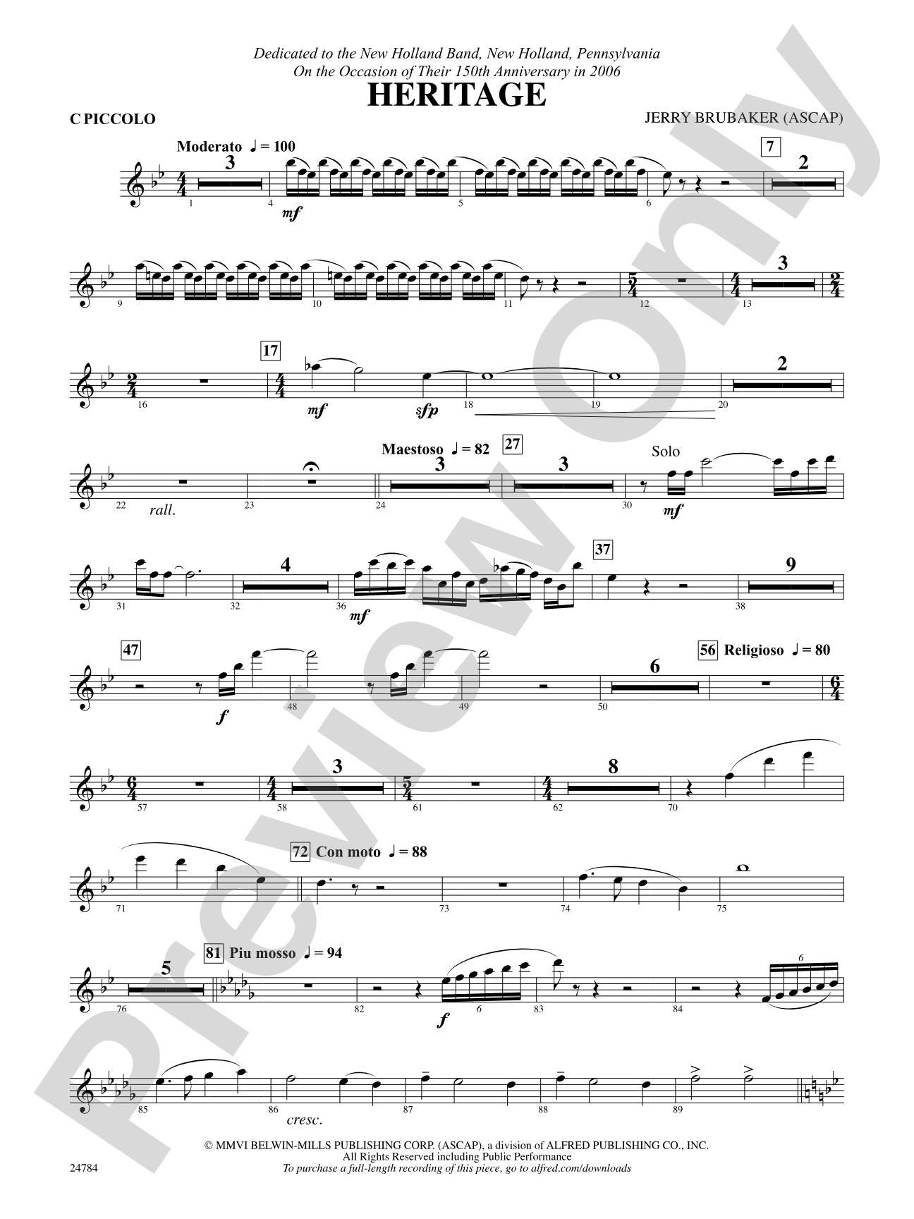 Heritage: Piccolo