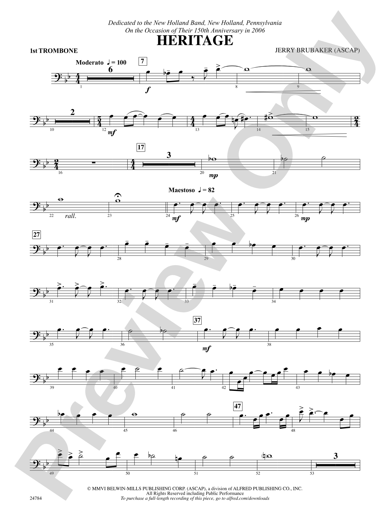Heritage: 1st Trombone