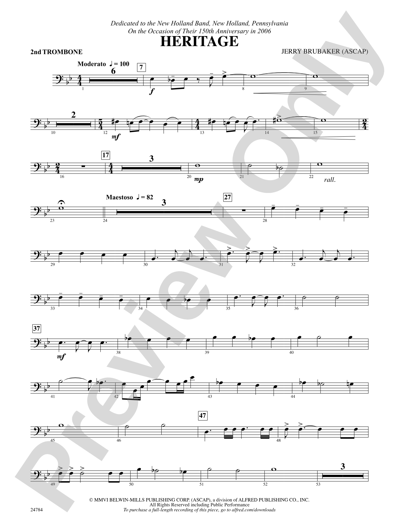 Heritage: 2nd Trombone