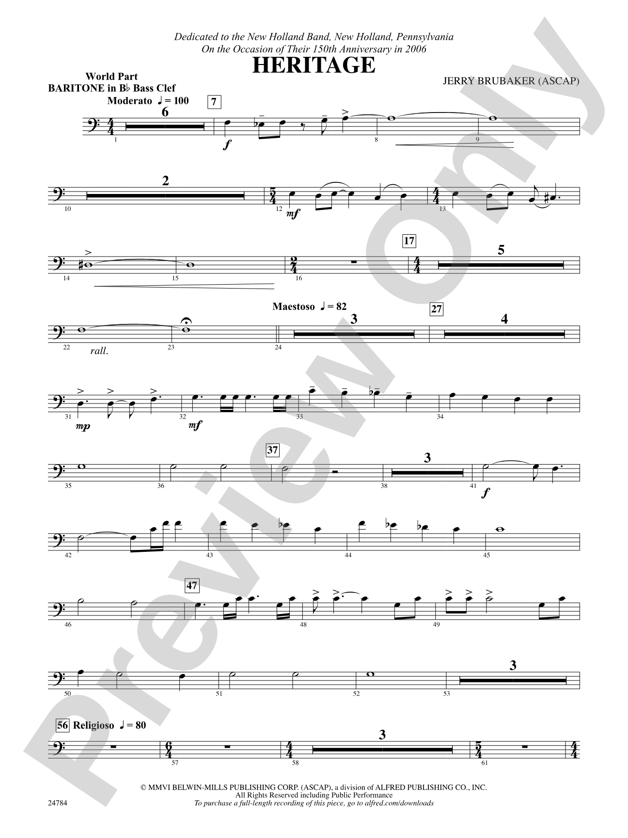 Heritage: (wp) B-flat Baritone B.C.