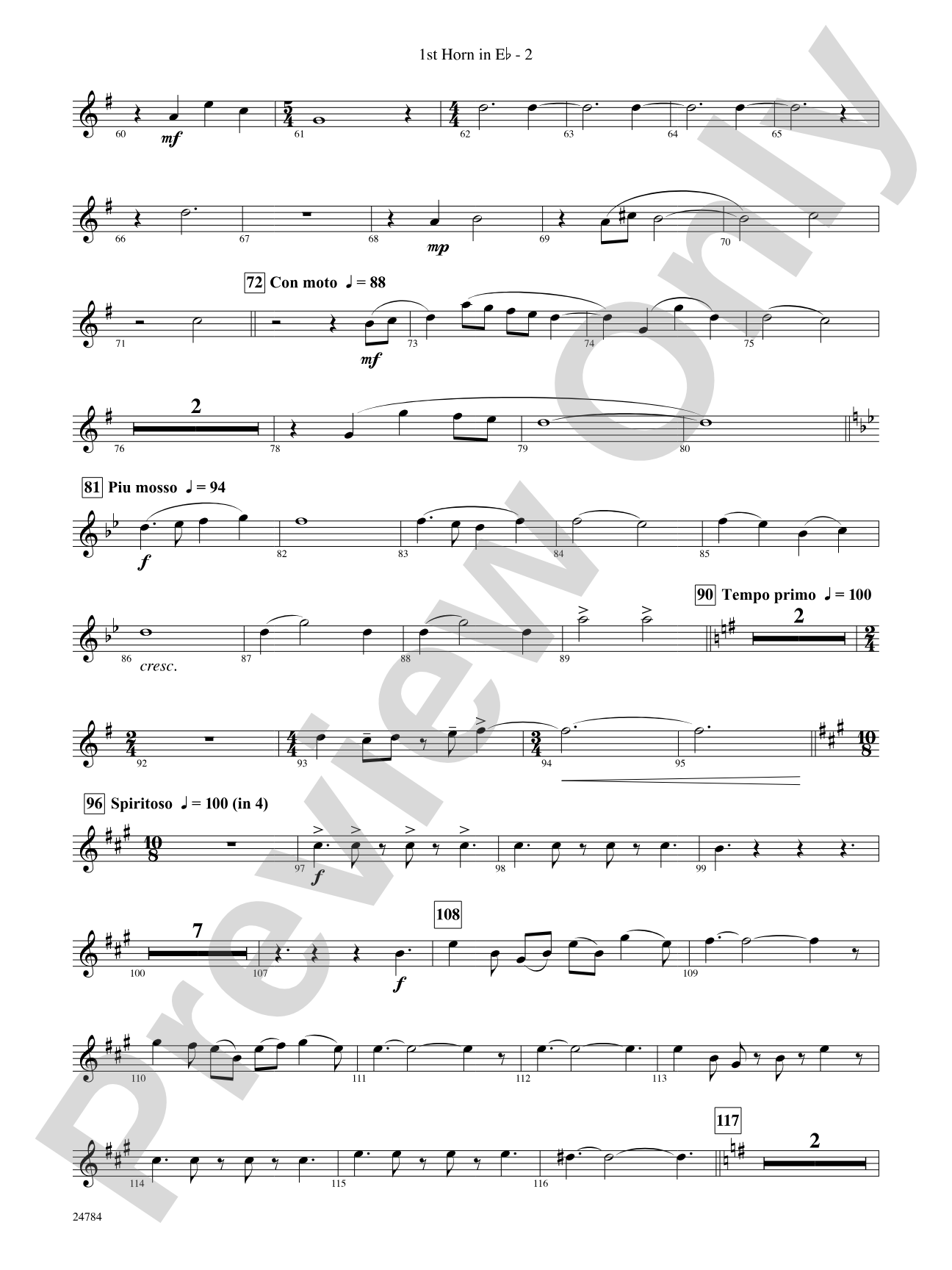 Heritage: (wp) 1st Horn in E-flat