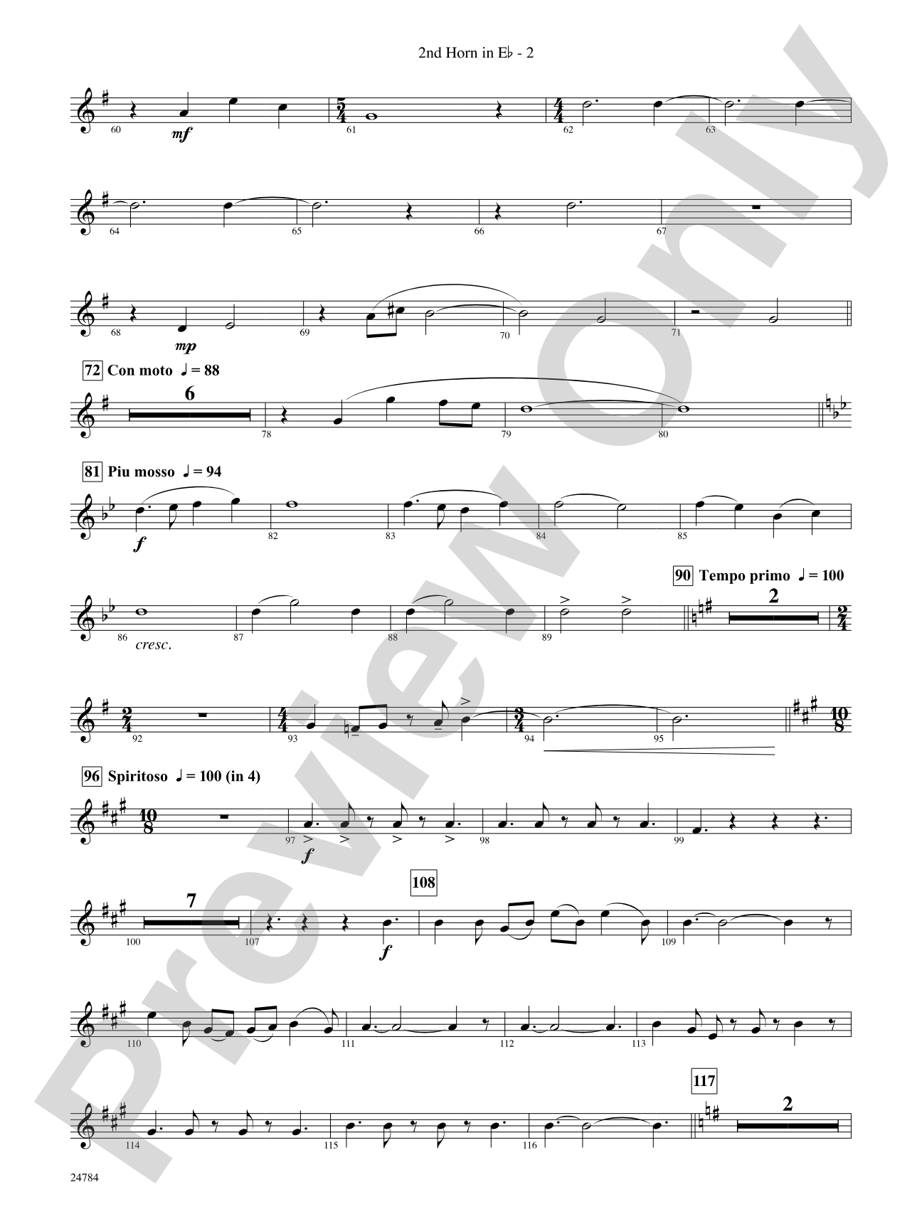 Heritage: (wp) 2nd Horn in E-flat