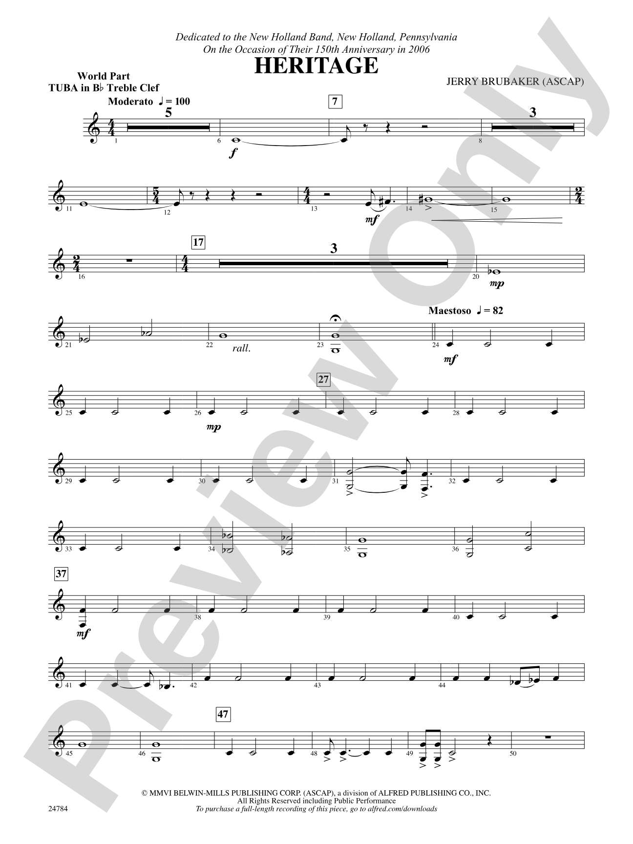 Heritage: (wp) B-flat Tuba T.C.