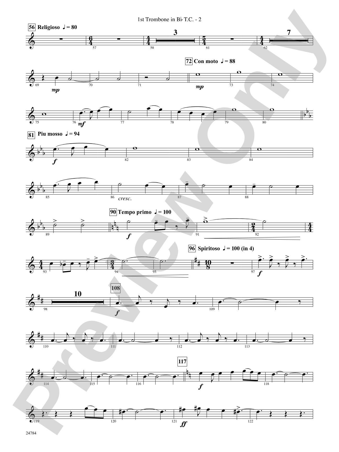 Heritage: (wp) 1st B-flat Trombone T.C.