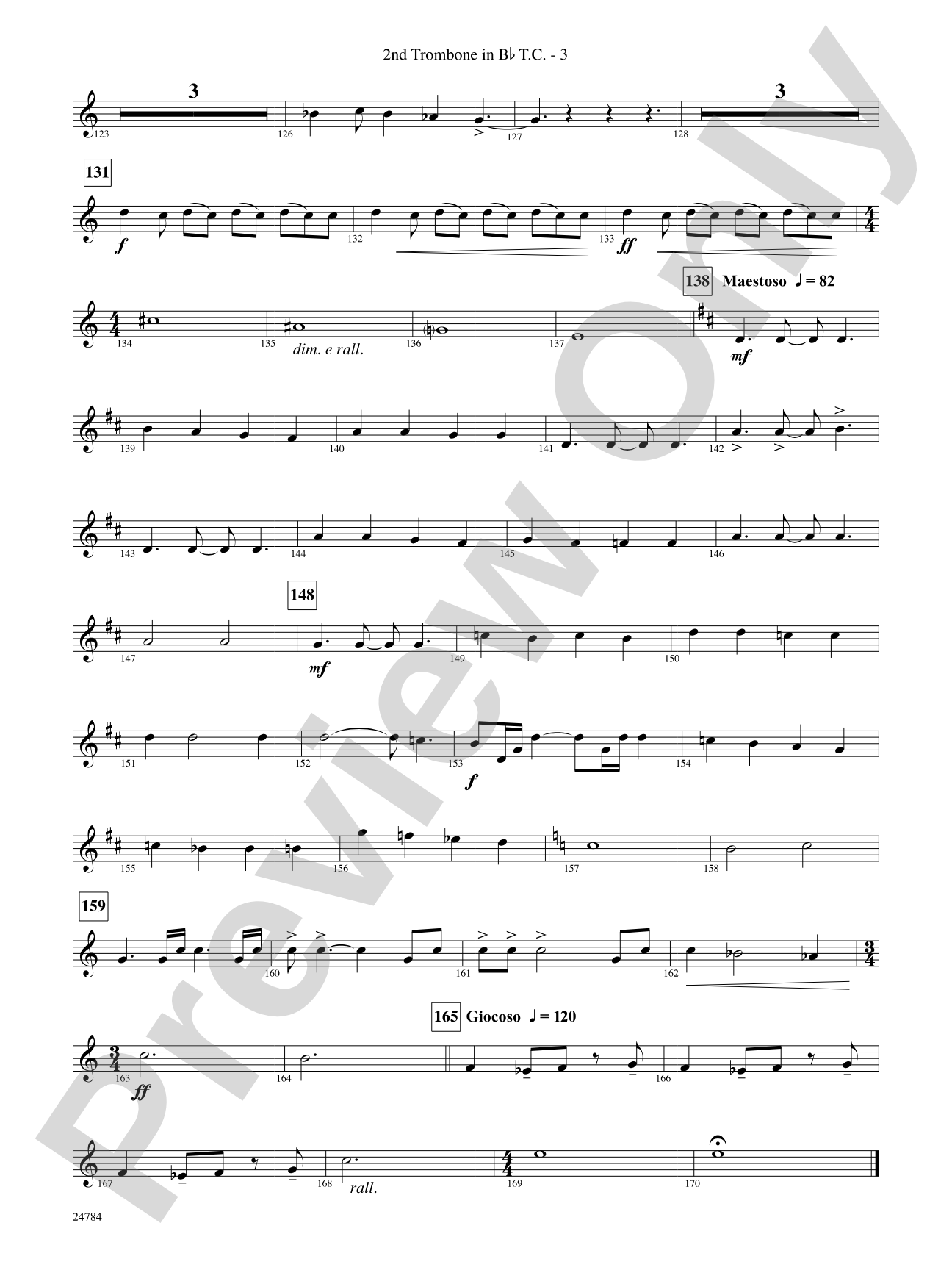 Heritage: (wp) 2nd B-flat Trombone T.C.