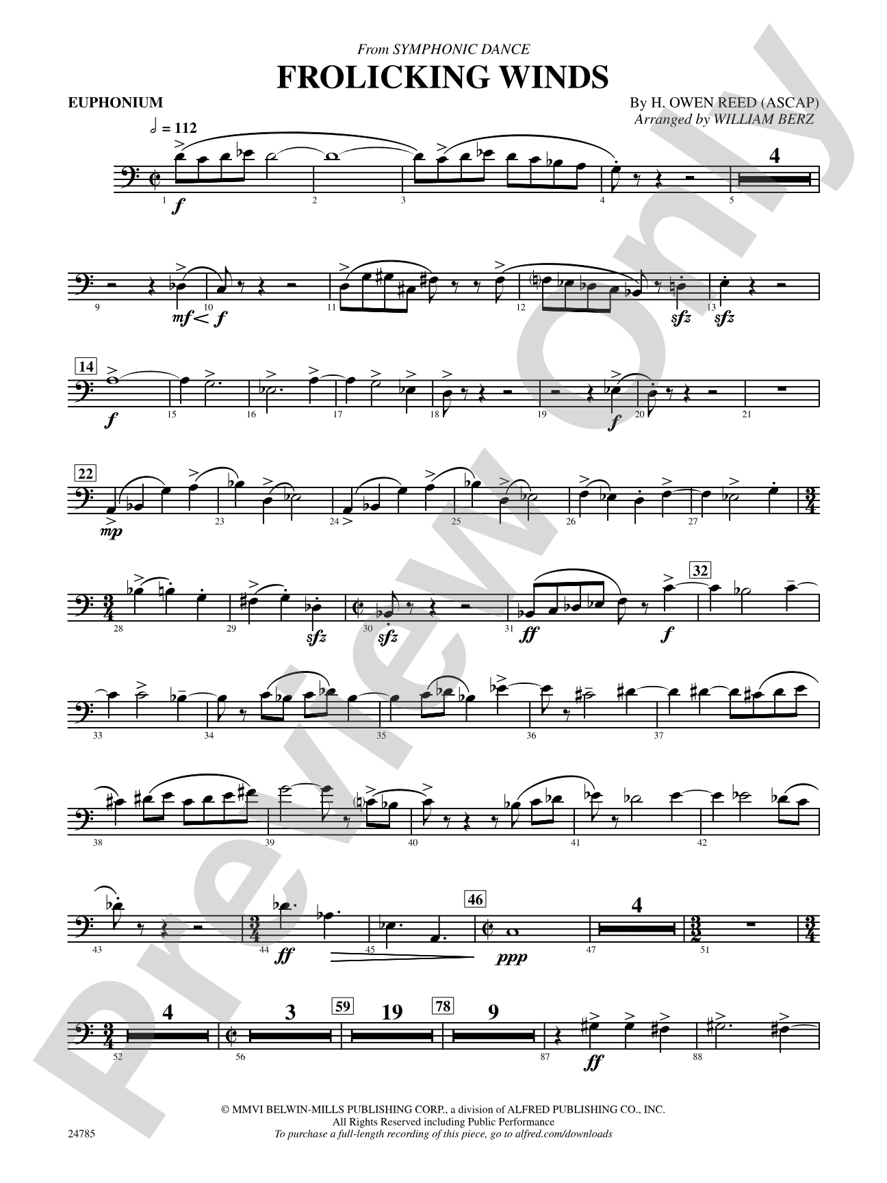 Frolicking Winds (from Symphonic Dance): Baritone B.C.
