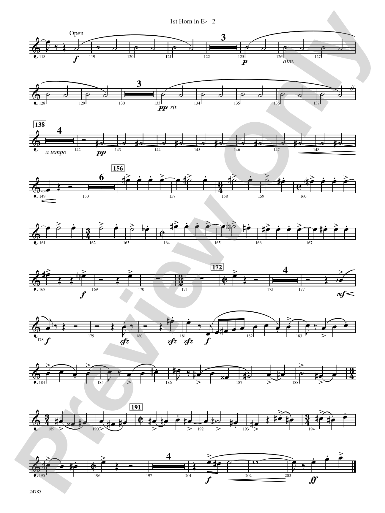 Frolicking Winds (from Symphonic Dance): (wp) 1st Horn in E-flat